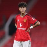 JJ Gabriel počas štvrťfinálového zápasu FA Youth Cup medzi Manchestrom United a Sunderlandom na Old Trafford.