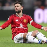 Bruno Fernandes z Manchestru United reaguje