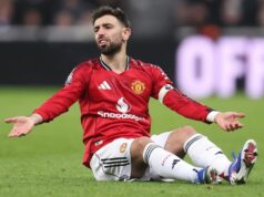 Man Utd sa „sťažoval“ Premier League po tom, čo zúril nad „frustrujúcim“ rozhodnutím o zápase Bruno Fernandes z Manchestru United reaguje