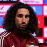 VILLAREAL, ŠPANIELSKO - 27. marca: Španiel Marc Cucurella počas medzinárodného priateľského zápasu medzi Španielskom a Srbskom na Estadio de la Ceramica 27. marca 2026 v španielskom Villareal (Foto: David Ramirez/Soccrates/Getty Images)