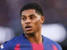 Marcus Rashford dostal verdikt španielskych médií po tom, čo bol prestup Barcelony „odsúhlasený“ BARCELONA, ŠPANIELSKO - 7. FEBRUÁRA: Marcus Rashford z FC Barcelona sa pozerá počas zápasu LaLiga EA Sports medzi FC Barcelona a RCD Mallorca na Spotify Camp Nou 7. februára 2026 v Barcelone v Španielsku. (Foto: Judit Cartiel/Getty Images)