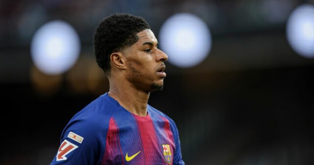 Marcus Rashford v akcii za Barcelonu proti Villarrealu 