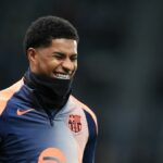 Marcus Rashford v zápase medzi Newcastlom a Barcelonou