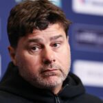 Hlavný tréner Spojených štátov Mauricio Pochettino hovorí pre médiá počas tlačovej konferencie pred zápasom o tretie miesto proti Kanade v rámci Ligy národov CONCACAF na štadióne SoFi 22. marca 2025 v Inglewoode v Kalifornii.