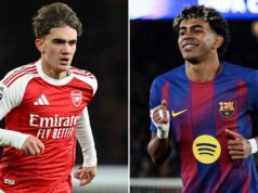 Max Dowman nepotrebuje ochranu – môže to byť Angličan Lamine Yamal Max Dowman z Arsenalu oslavuje druhý gól svojho tímu počas zápasu Premier League medzi Arsenalom a Evertonom na Emirates Stadium.