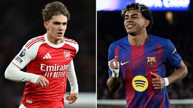 Max Dowman z Arsenalu oslavuje druhý gól svojho tímu počas zápasu Premier League medzi Arsenalom a Evertonom na Emirates Stadium.