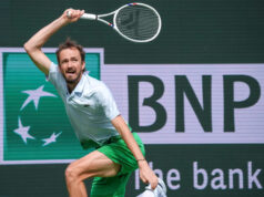 Medvedev a Rublev uviazli v Dubaji pred tenisovým turnajom v Indian Wells Daniil Medvedev trafil gól pri víťazstve nad Arthurom Filsom vo štvrťfinále mužov na turnaji BNP Paribas Open v Indian Wells v Kalifornii 13. marca 2025.