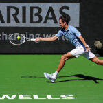 Daniil Medvedev porazil Alexa Michelsena 6:2, 6:4 v zápase štvrtého kola BNP Paribas Open na štadióne 2 v Indian Wells Tennis Garden v Indian Wells v Kalifornii v stredu 11. marca 2026.
