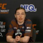 Britská bojovníčka UFC Melissa Mullinsová na mediálnom dni UFC Londýn 2026 (UFC)