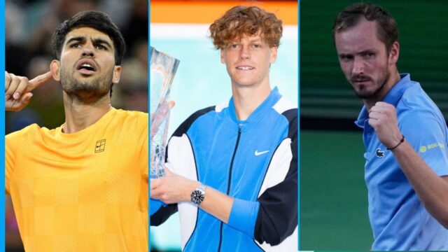 Miami Open: Jannik Sinner porazil Carlosa Alcaraza a Daniil Medvedev pokračuje v oživovaní
