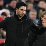 Mikel Arteta počas zápasu Arsenalu
