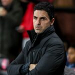Hlavný tréner Mikel Arteta z Arsenalu počas zápasu Premier League medzi Bournemouthom a Arsenalom na Vitality Stadium 3. januára 2026 v Bournemouth, Anglicko