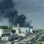 Nad hlavným mestom Kataru Dauha stúpa dym po zostrelení iránskych rakiet | Infraštruktúra