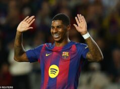 Nádeje Marcusa Rashforda na zotrvanie v Barcelone sa po prezidentských voľbách výrazne posilnili – víťazná Joan Laporta sa stala virálnou s tancom v štýle Donalda Trumpa Nádeje Marcusa Rashforda na zotrvanie v Barcelone sa výrazne posilnili po tom, čo bol Joan Laporta znovu zvolený za prezidenta klubu.