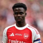 Declan Rice z Arsenalu počas finálového zápasu Carabao Cup Arsenal a medzi Manchestrom City na štadióne Wembley 22. marca 2026 v Londýne v Anglicku.