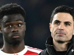 Najnovšie z Arsenalu: Varovanie o titule v Man City bolo vydané, keď sa Mikel Arteta chystá na opätovné stretnutie Mikel Arteta, manažér Arsenalu, tlieska fanúšikom po zápase Premier League medzi Brighton & Hove Albion a Arsenalom na Amex Stadium