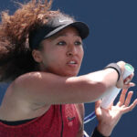 Naomi Osaka v akcii počas zápasu proti Talii Gibson na Miami Open 2026. Kredit: Chris Arjoon/Icon Sportswire cez Getty