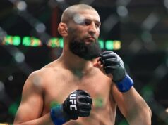 Návrat funkcionára Khamzata Chimaeva na zápas o nevraživosti UFC 328 so Seanom Stricklandom UFC šampión strednej váhy Khamzat Chimaev (Getty Images)