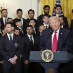 Lionel Messi nemotorne počúval, ako Donald Trump v Bielom dome žartoval o Iráne