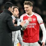 Mikel Arteta a Martin Odegaard