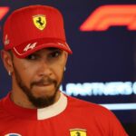 Kim Kardashian a Lewis Hamilton videli na Super Bowl LX na Levi's Stadium 8. februára 2026 v Santa Clare v Kalifornii.