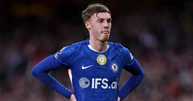 Cole Palmer počas zápasu Chelsea proti Arsenalu
