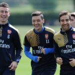 Mathieu Flamini z Arsenalu počas opakovania 5. kola Emirates FA Cup medzi Hull City a Arsenalom na štadióne KC 8. marca 2016 v Hull v Anglicku