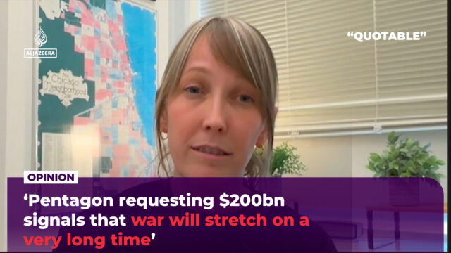"Pentagon žiadajúci 200 miliárd dolárov signalizuje, že vojna bude trvať dlho" | Al-Džazíra
