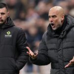 NEWCASTLE UPON TYNE, ANGLICKO - 7. marca: Pep Guardiola, manažér Manchestru City, reaguje počas zápasu piateho kola Emirates FA Cupu medzi Newcastle United a Manchester City v St. James' Park 7. marca 2026 v Newcastle upon Tyne v Anglicku. (Foto: George Wood/Getty Images)