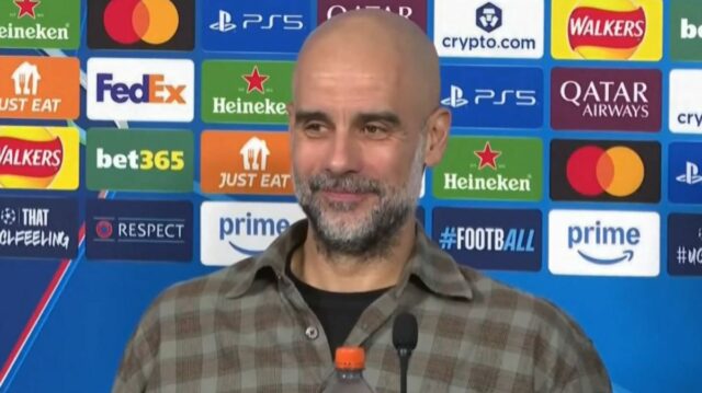 Pep Guardiola na tlačovej konferencii