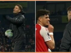 Piero Hincapie z Arsenalu umlčí Fabiana Hurzelera z Brightonu Piero Hincapie z Arsenalu umlčí Fabiana Hurzelera z Brightonu