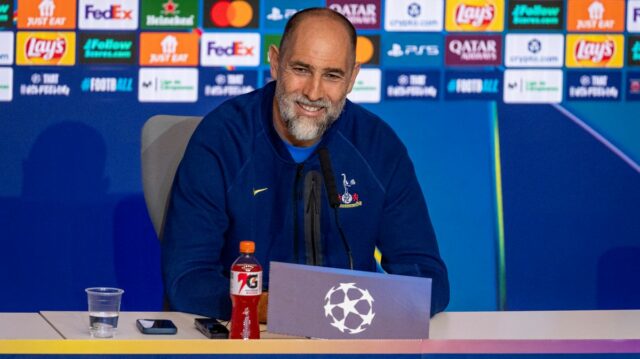 Igor Tudor hovoril na tlačovej konferencii pred prvým zápasom 16. kola Ligy majstrov Tottenhamu proti Atleticu de Madrid na ihrisku Riyadh Air Metropolitano.