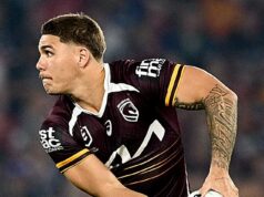 Premiérová kocovina! Hviezdy Broncos roztrhané na kusy kvôli hororovým záberom počas šokovej prehry proti Parramatte Hviezdy Broncos Reece Walsh (na obrázku) a Ezra Mam boli porazení množstvom komentátorov NRL po štvrtkovej porážke ich tímu proti Parramatte 40:32.