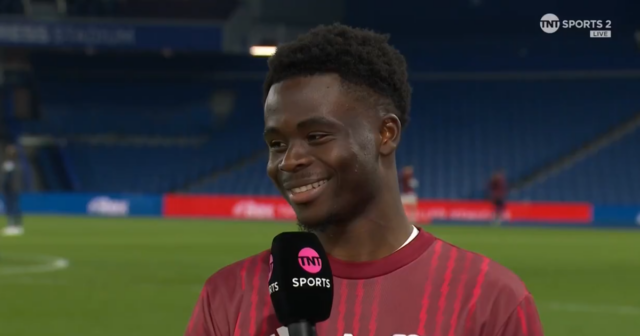 Reakcia Bukaya Saka fanúšikom Arsenalu po tom, čo Man City Bukayo Saka potešila výhra nad Brightonom