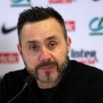 Roberto De Zerbi počas tlačovej konferencie