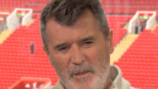 Roy Keane poslal správu do Man Utd ohľadom Michaela Carricka MANCHESTER, ANGLICKO – 7. FEBRUÁRA: Roy Keane, bývalý futbalista a teraz televízny učenec portrét pred zápasom štvrtého kola Emirates FA Cup medzi Manchestrom United a Leicester City na Old Trafford 7. februára 2025 v Manchestri v Anglicku. (Foto Richard Sellers/Sportsphoto/Allstar cez Getty Images)