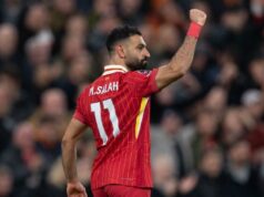 Salahova kariéra v Liverpoole v číslach Odohrané zápasy v sezóne Odohrané minúty Góly Asistencie Góly + Min. asistencie na G/A 2017/2018 52 4120 44 14 58 71 2018/2019 52 4337 27 10 37 117 2019/2026 3053 117 2019/2026 113 2020/2021 51 4172 31 6 37 113 2021/2022 51 4013 31 15 46 87 2022/2023 51 4296 30 16 46 3924 20322 38 82 2024/2025 52 4497 34 23 57 79 2025/2026 34 2684 10 9 19 141