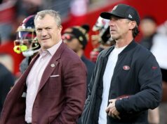 San Francisco 49ers dosiahli konečný verdikt v teórii o sprisahaní divokej elektrárne uprostred rastúcich obáv hráčov GM 49ers John Lynch (vľavo) odhalil, že tím najal nezávislého vedca