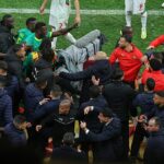 Hráči Senegalu a Maroka sa po udelení penalt zrazili predtým, ako Senegal odišiel