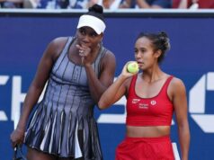 Skutočný (úbohý) dôvod, prečo Venus Williamsová a Leylah Fernandezová nehrali štvorhru v Indian Wells 2. septembra 2025; Flushing, NY, USA; Američanka Venus Williamsová a Kanaďanka Leylah Fernandezová v akcii proti Američanke Taylor Townsendovej a Češke Katerine Siniakovej vo štvrťfinále ženskej štvorhry na US Open na štadióne Louisa Armstronga v Národnom tenisovom centre Billie Jean Kingovej. Povinný kredit: Mike Frey-Imagn Images