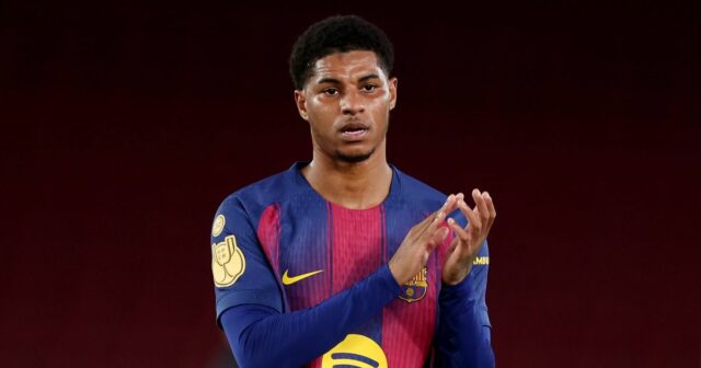 Španielske médiá jasne vyjadrujú pocity zo striedania Marcusa Rashforda, keď BARCELONA, ŠPANIELSKO - 3. marca: Marcus Rashford z FC Barcelona sklamaný počas zápasu španielskeho pohára Copa del Rey medzi FC Barcelona a Atletico Madrid na Camp Nou 3. marca 2026 v španielskej Barcelone (Foto: David Ramirez/Soccrates/Getty Images)