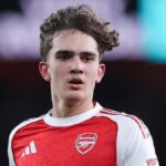 Max Dowman z Arsenalu počas zápasu Premier League medzi Arsenalom a Evertonom na Emirates Stadium 14. marca 2026 v Londýne v Anglicku.