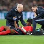 LONDÝN, ANGLICKO - 27. marca: Angličan Ben White reaguje počas medzinárodného priateľského zápasu medzi Anglickom a Uruguajom na štadióne Wembley 27. marca 2026 v Londýne v Anglicku. (Foto: Molly Darlington/Getty Images)