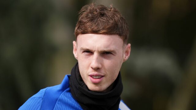 Cole Palmer z Chelsea počas tréningu na Cobham Training Ground, Surrey. Dátum snímky: utorok 10. marca 2026. PA Foto. Fotografický kredit by mal znieť: Ben Whitley/PA Wire.