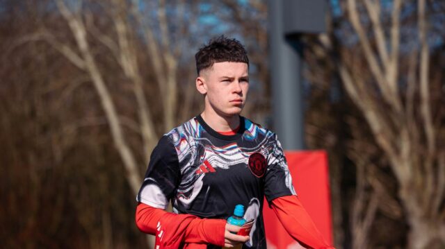 Kai Rooney na tréningu Manchestru United