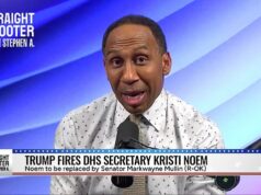 Stephen A. Smith roztrhá Kristi Noemovú za mučivú odpoveď na údajnú aféru Coreyho Lewandowského Analytik ESPN Stephen A Smith zabil bývalú ministerku vnútornej bezpečnosti Kristi Noemovú