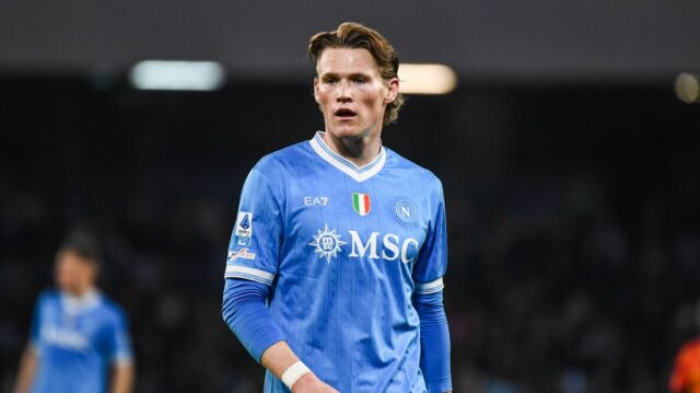 Talianske médiá sa nezhodli s Antoniom Contem ohľadom výkonu Scotta NEAPOL, TALIANSKO - 14. marca: Scott McTominay z SSC Neapol počas zápasu Serie A medzi SSC Neapol a US Lecce na Stadio Diego Armando Maradona 14. marca 2026 v talianskom Neapole. (Foto Ivan Romano/Getty Images)