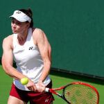 Taylor Fritz trénuje počas BNP Paribas Open v Indian Wells v Kalifornii v pondelok 2. marca 2026.