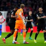 Brankár Tottenhamu Antonin Kinsky bol vystriedaný už po 17 minútach v Madride (PA Wire)