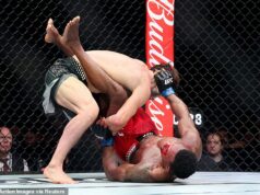 Titulové ambície Lerone Murphyho sa v UFC Londýn strácajú, keď ruský Movsar Evloev kazí párty pred hviezdou Oasis Noelom Gallagherom v hviezdnom dave v O2 Aréne. Lerone Murphy prehral súboj s Movsarom Evloevom rozhodnutím v sobotu v O2 Aréne
